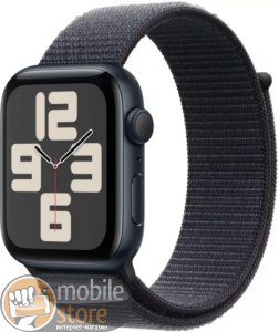 Купить умные часы Apple Watch SE 2 44 мм (алюминиевый корпус, полуночный, нейлоновый ремешок)